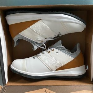 BNIB Athalonz Size 10.5 Men's Spikeless Golf Shoe Enve in White/Tan